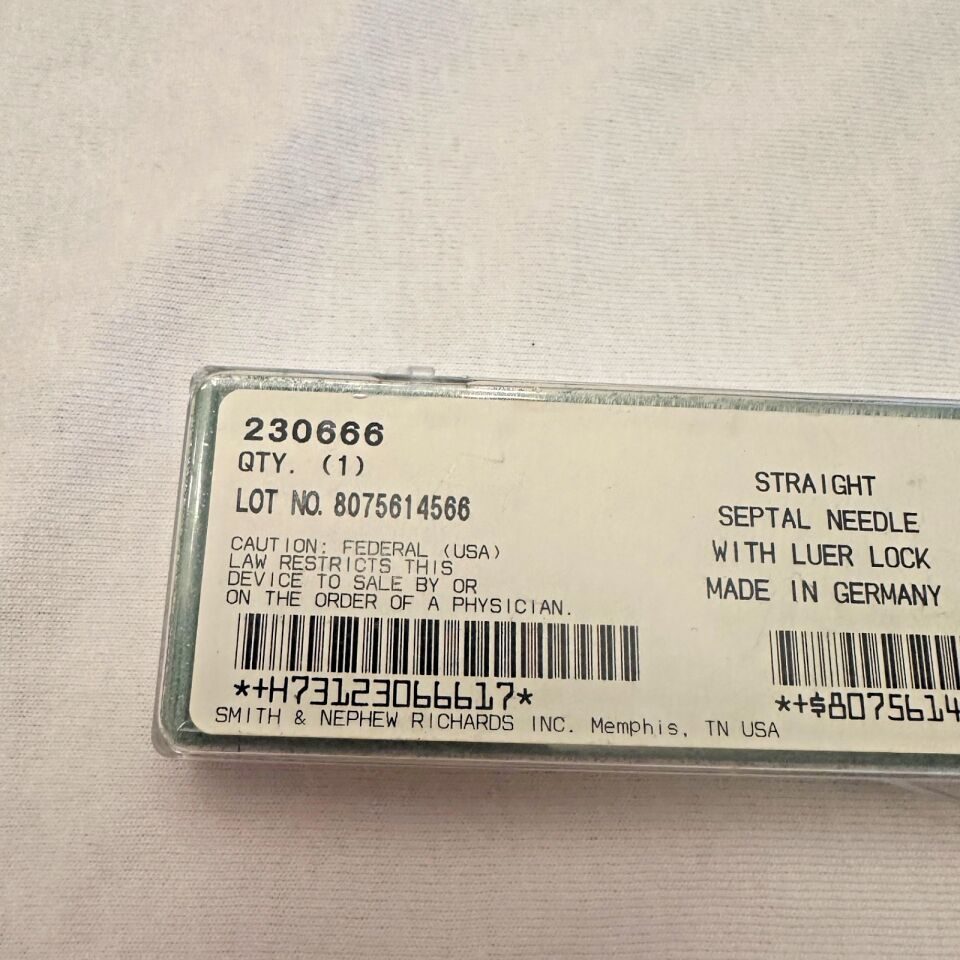 SMITH & NEPHEW 230666 Straight Septal Needle w/ Luer Lock — photo 4