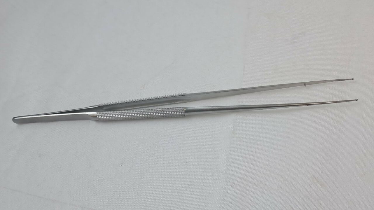 SCANLAN 4004-282 Micro Forceps Round Handle 1mm Diamond Dust Ring Tips — photo 5