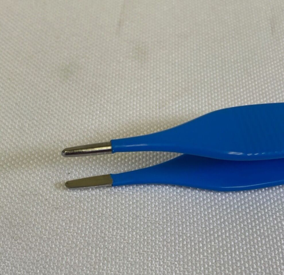 ELMED 5710-05A Adson Bipolar Forcep Insulated 2mm Straight Tips 4.75" — photo 4