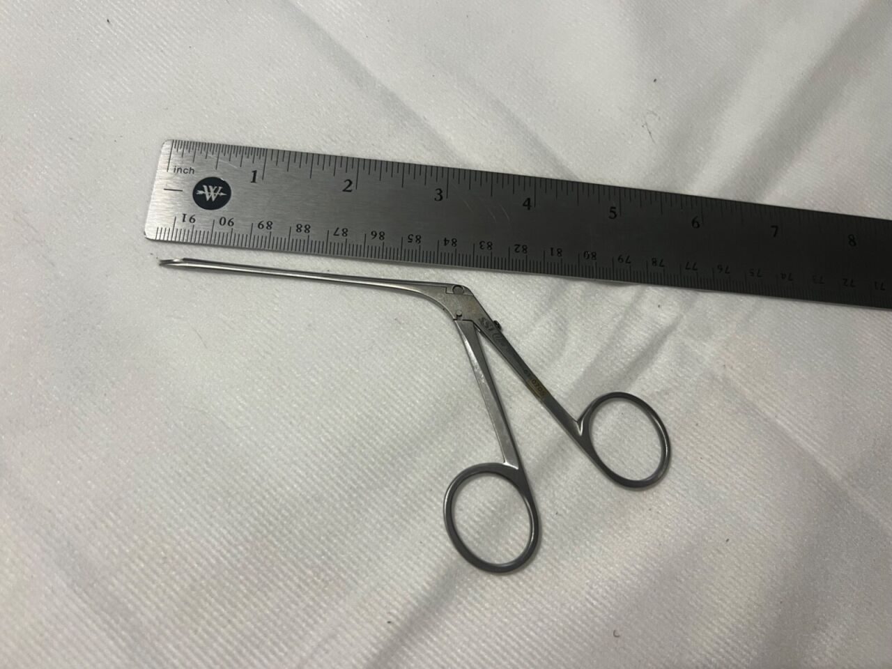 SSI ULTRA 61-0705 Curved Right Micro ENT Scissors 7mm X 5-1/4" Length — photo 4