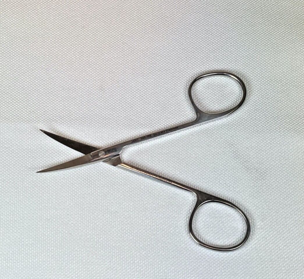JARIT 360-105 Iris Scissors Delicate Sharp/Sharp Curved Blades L: 3 5/8" Mirror