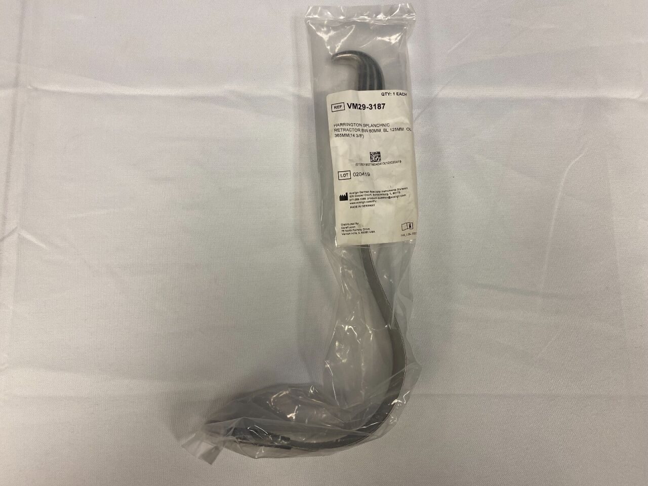 V. MUELLER VM29-3187 Harrington Splanchnic Retractor BW 60mm — photo 1