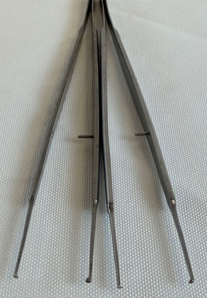 AESCULAP BD662R Pair of Delicate Gerald Micro Tissue Forceps 7" 1 x 2 Teeth — photo 5
