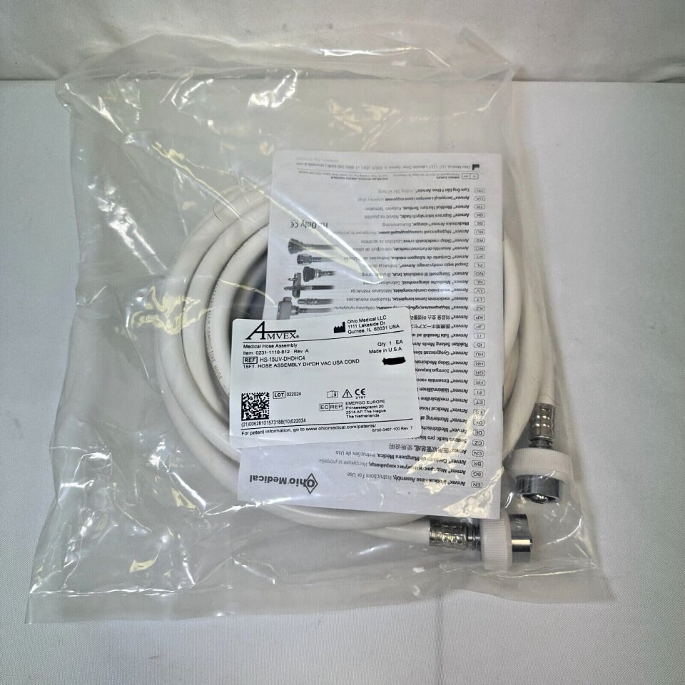 DATEX-OHMEDA 0231-1018-812 HS-C4UV Amvex  Medical  15ft Hose Assembly