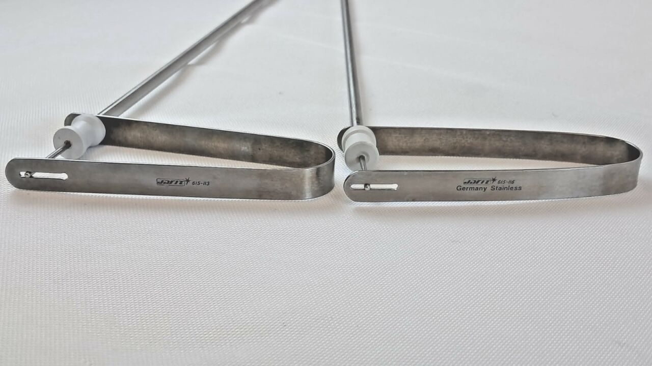 JARIT 615-113 & 615-116 Fallopian Tube Grasping Forceps Set 5mm x 32cm 2Pc Set — photo 5