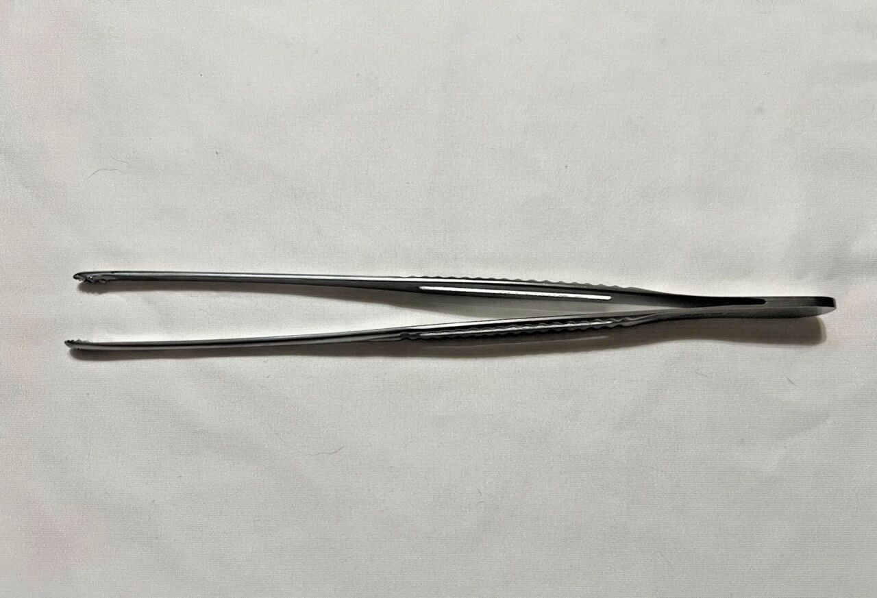 V. MUELLER SU2460-Z Mayo-Russian Tissue Forceps Radially Serrated Cup Tips 9" L — photo 2