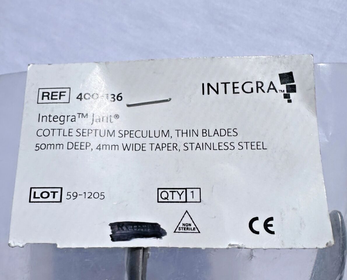 JARIT 400-136 Cottle Septum Speculum Thin Blades 50mm Deep 4mm Wide Taper — photo 2
