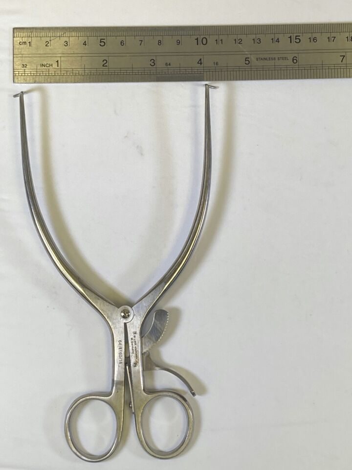 W. LINK 64-4160/16 Kolbel Soft Tissue Retractor 190mm Single Prong Straight Fine — photo 8