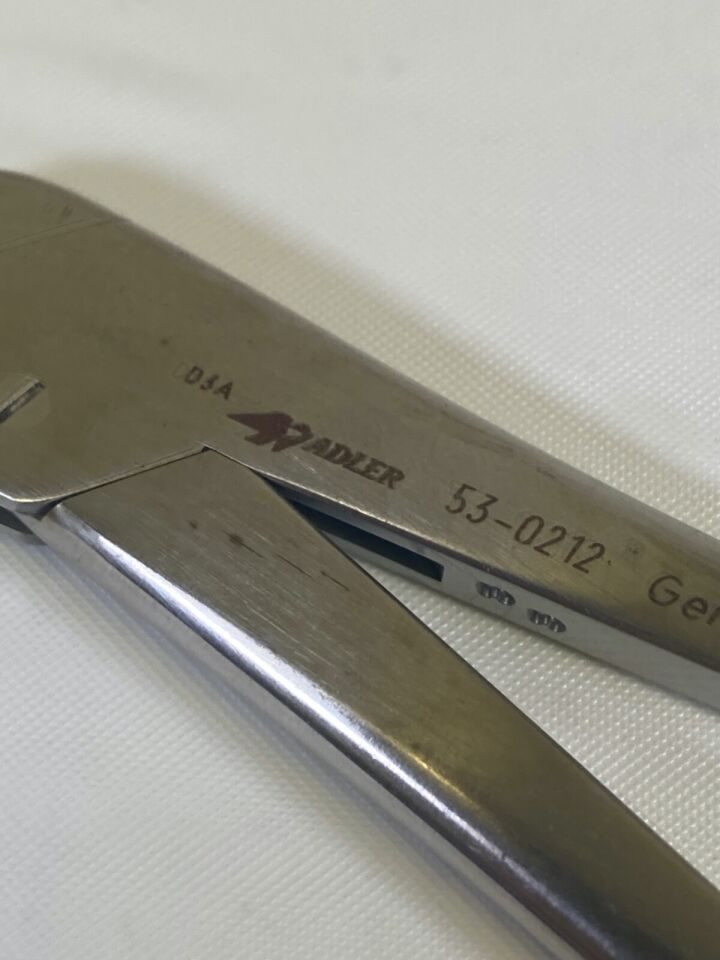 ADLER SURGICAL 53-0212 Adenoid Punch Forceps Straight Triangular 10mm Jaw ENT — photo 2