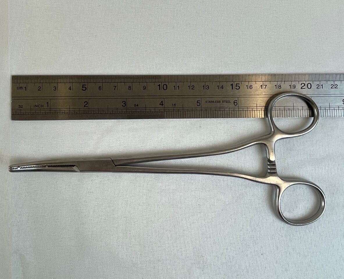 V. MUELLER GL3110 Heaney Kanter Curved Hysterectomy Forceps Double Teeth Heavy Pattern 9" — photo 4