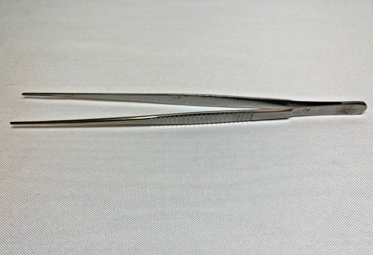 AESCULAP FB404 DeBakey Atraumatic Vascular Tissue Forceps 2mm Tip X 9-1/2"