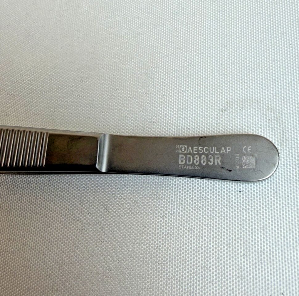 AESCULAP BD883R Gruenwald Dressing Forceps Straight Bayonet — photo 2