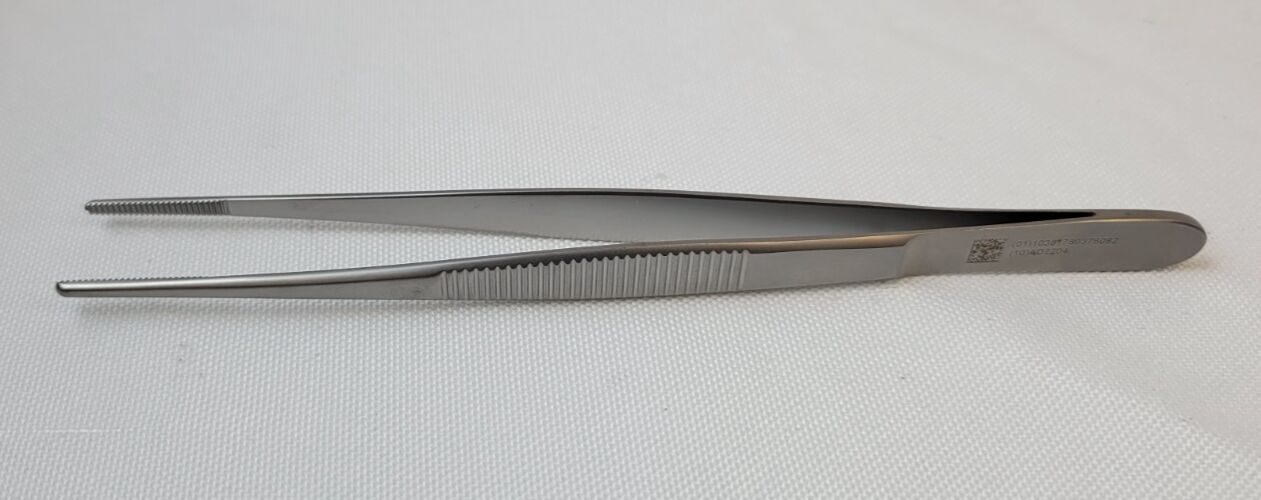 JARIT 130-115 Thumb Dressing Forceps, Straight, Serrated Jaws, 6" Set of 3 — photo 2