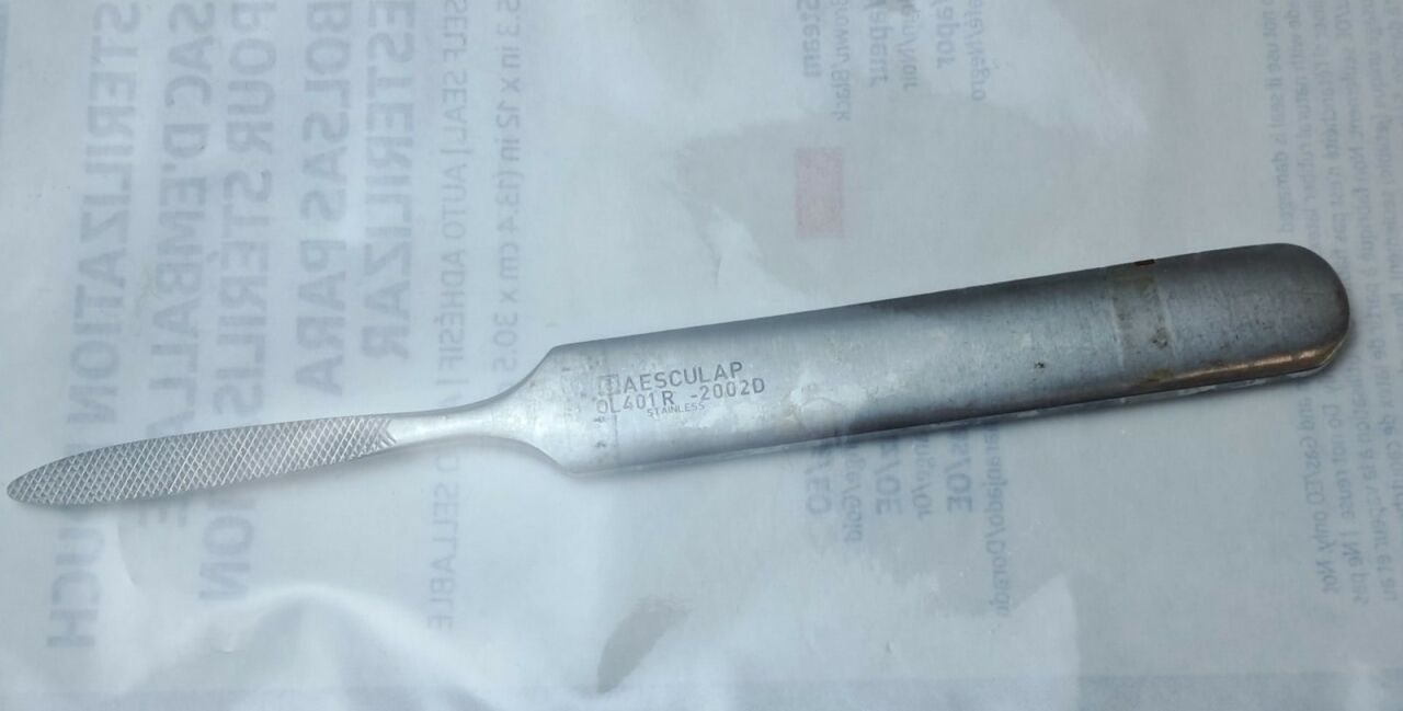 AESCULAP OL401R Joseph Bone Rasp, Straight, Serrated, 7.5mm, 165mm — photo 2