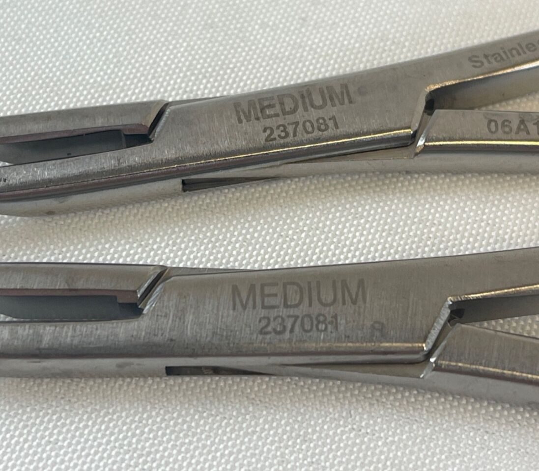 PILLING WECK 237081 Pair of Horizon Open Ligating Curved Medium 8" Clip Appliers — photo 4