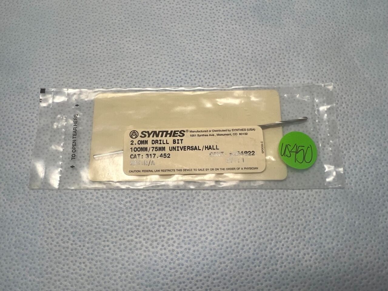 SYNTHES 317.452 2.0mm Universal Drill Bit — photo 1