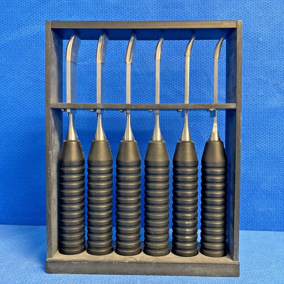 CODMAN Various Karlin Curved Chisels w/ Case Magnum Handles