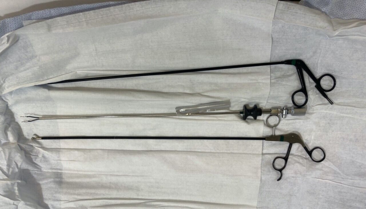 R. WOLF Set of 3  5mm x 43cm Bipolar Laparoscopic Kleppinger Scissor Punch OBGYN — photo 1