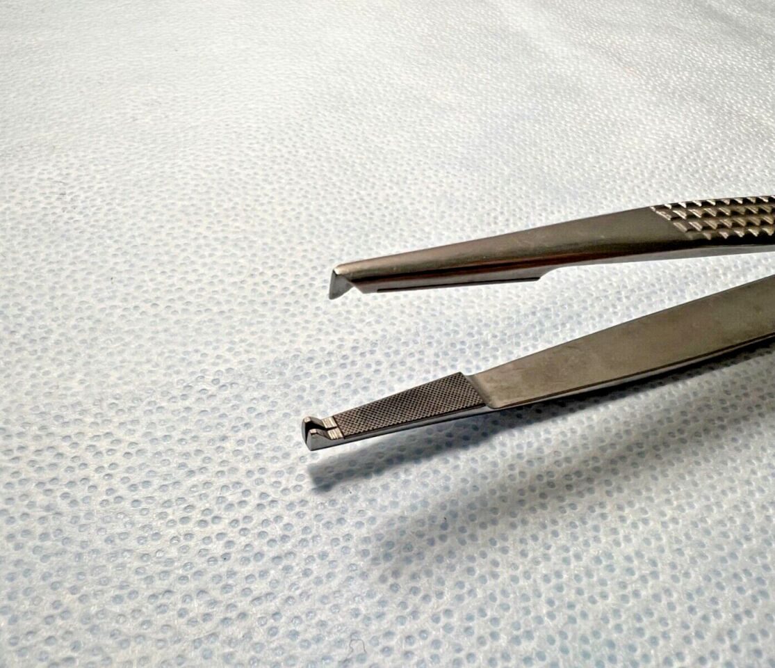 JARIT Carb-Bite 122-520 Bonney Needle/Tissue Pulling Forcep 1x2 Teeth 6-3/4" — photo 2