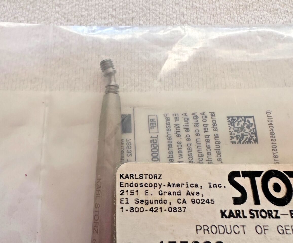 KARL STORZ 155000 Delicate Lancet Ear Knife Angled Shaft Removable Handle — photo 4