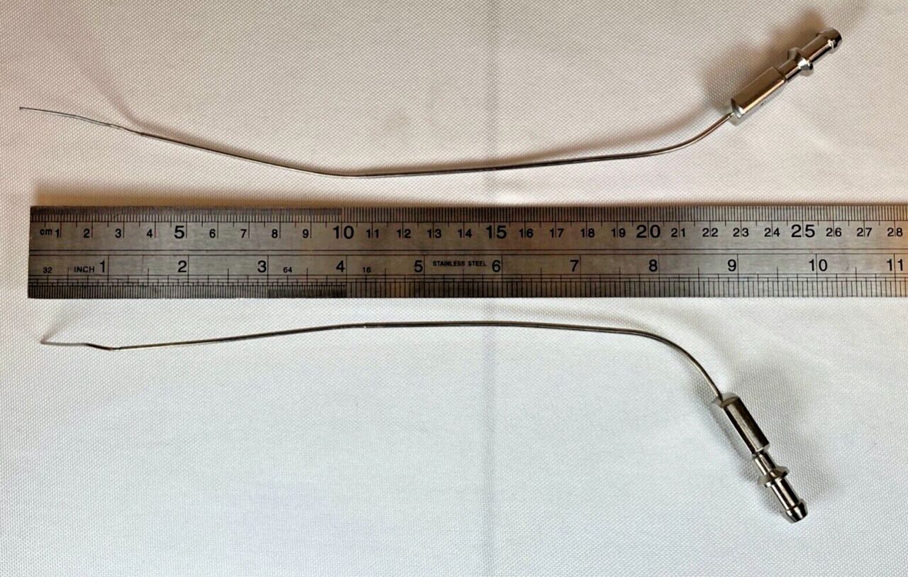 KARL STORZ 8691A 8692A 1mm OD ENT Suction Tubes Lateral Holes & Thumb Pair — photo 8