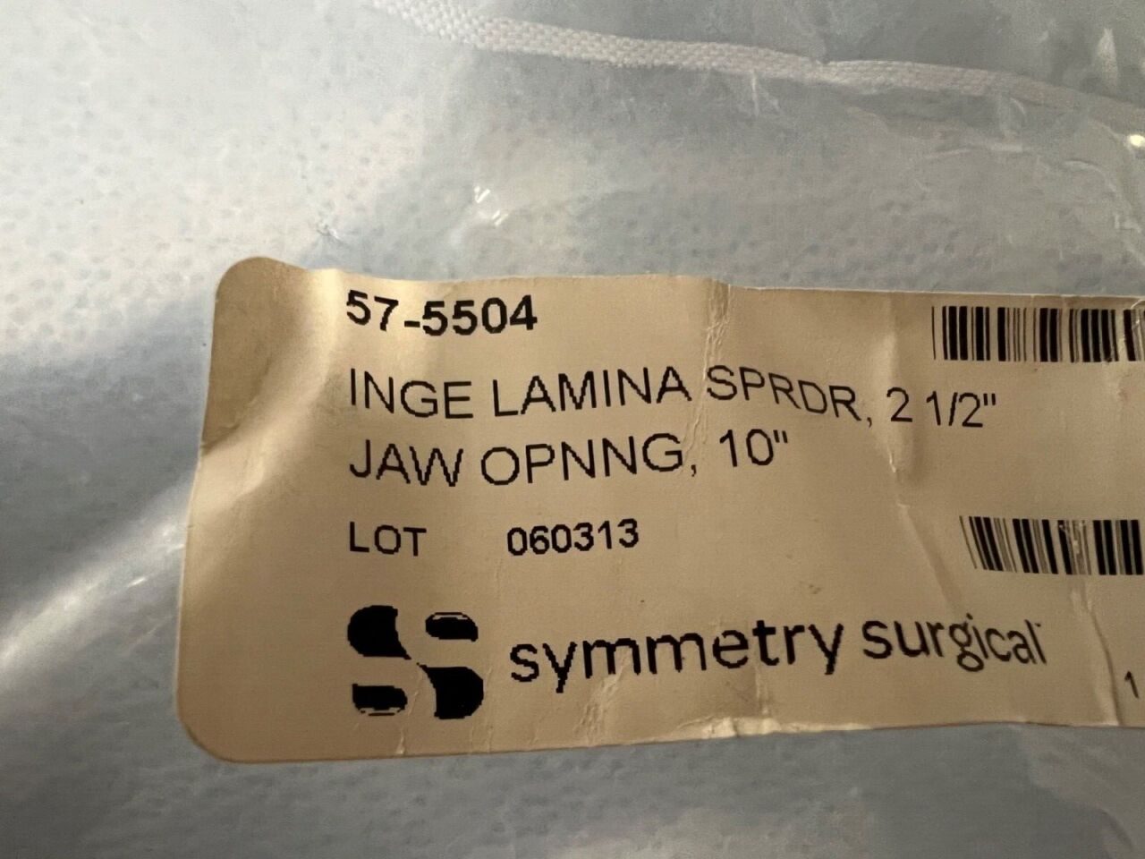 SYMMETRY SURGICAL 57-5504 Inge Lamina Spreader w/ Teeth 2.5" Jaw Opening 10" WL — photo 3