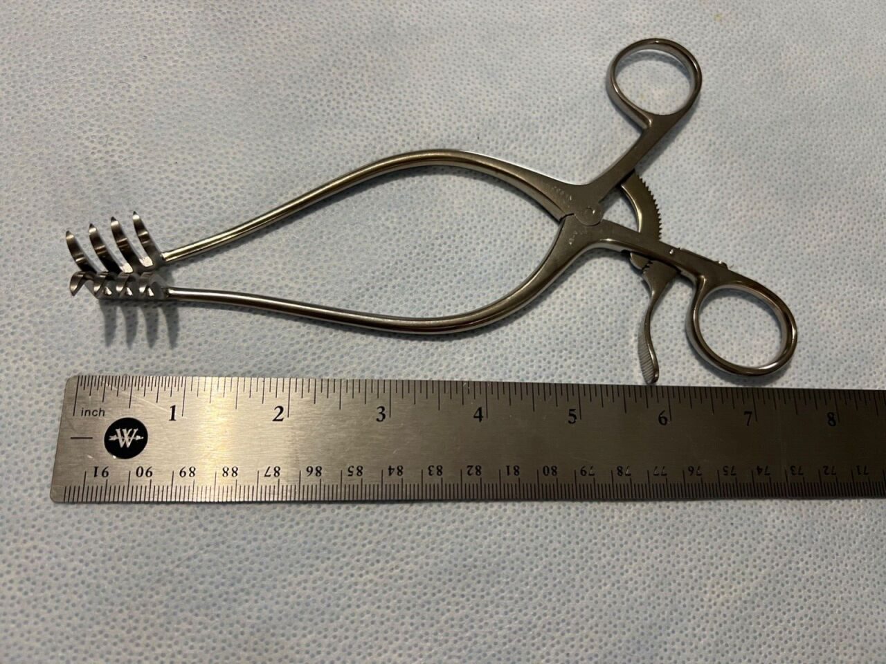 V. MUELLER N950 Adson Cerebellar Straight Retractor 4X4 Sharp Prongs 7-1/2" L — photo 5
