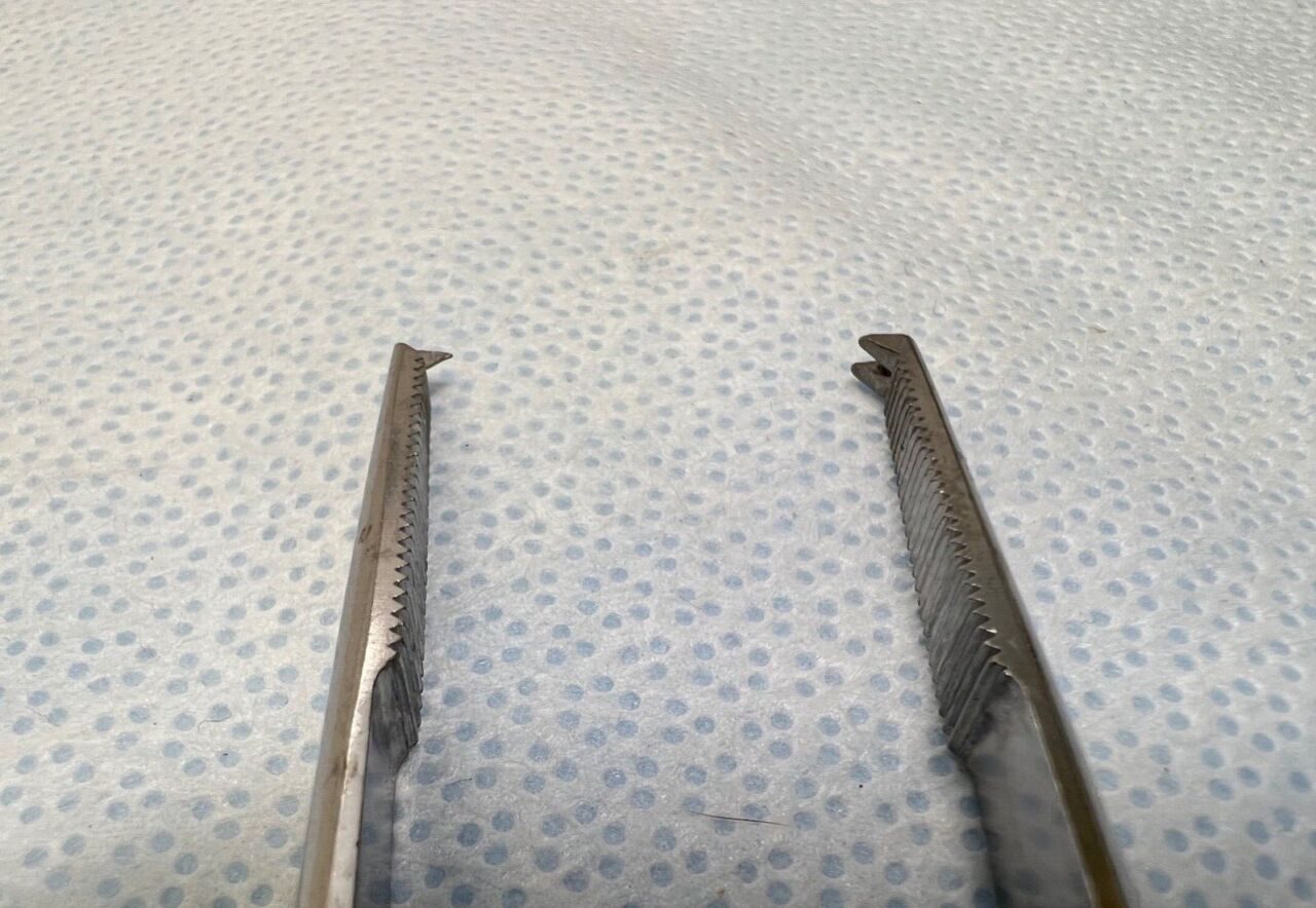 MILTEX 6-148 Tissue Forceps 1x2 Serrated Tips 7" — photo 3