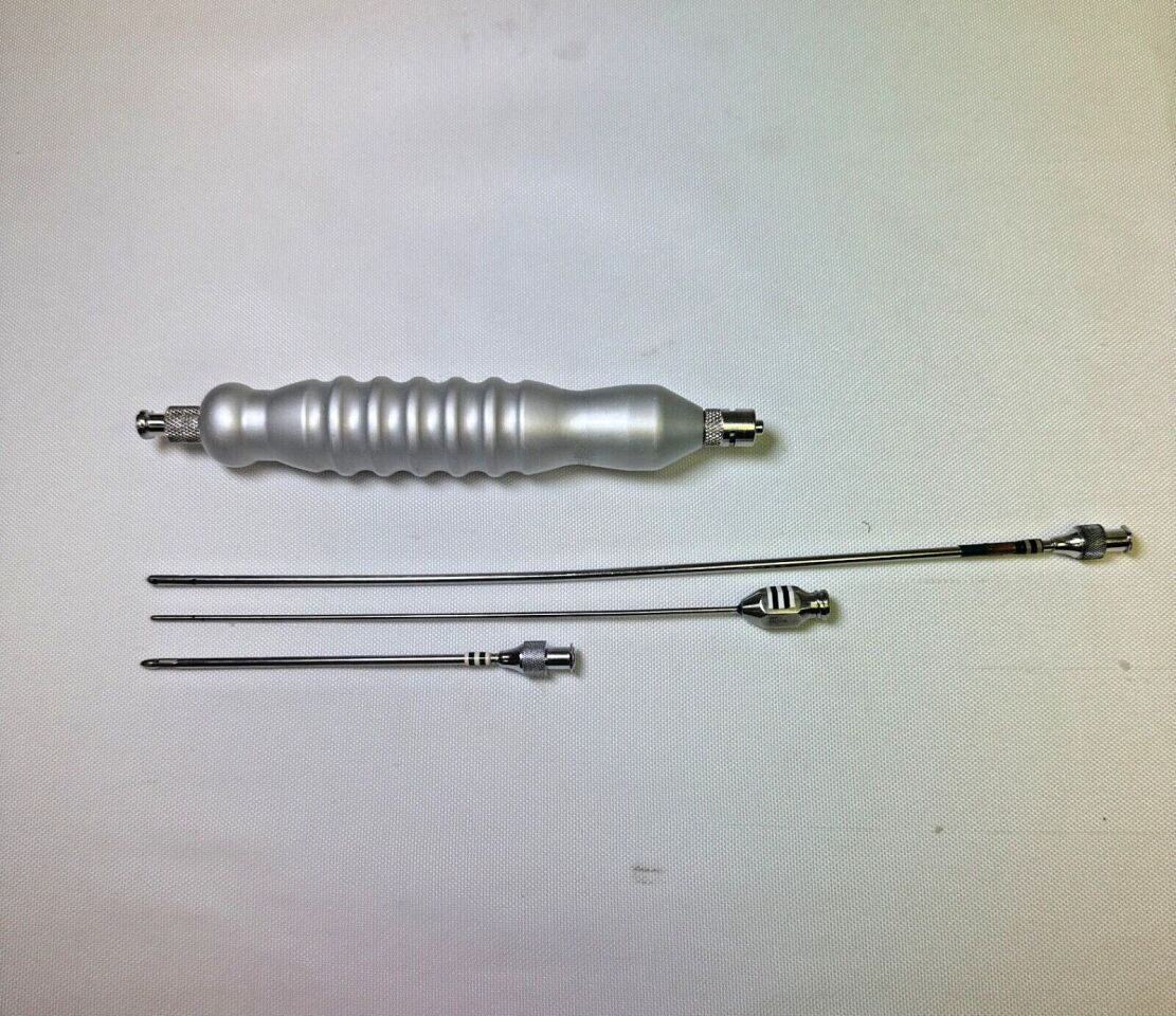 BYRON Laur Lock Handpiece w/3 Cannulas Wrench & Tray Liposuction Unit — photo 2