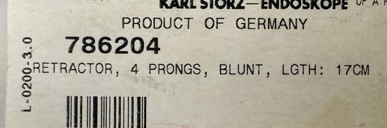 KARL STORZ 786204 Rake Retractors Blunt 4 Prong 10mm Wide x 17cm Long — photo 5