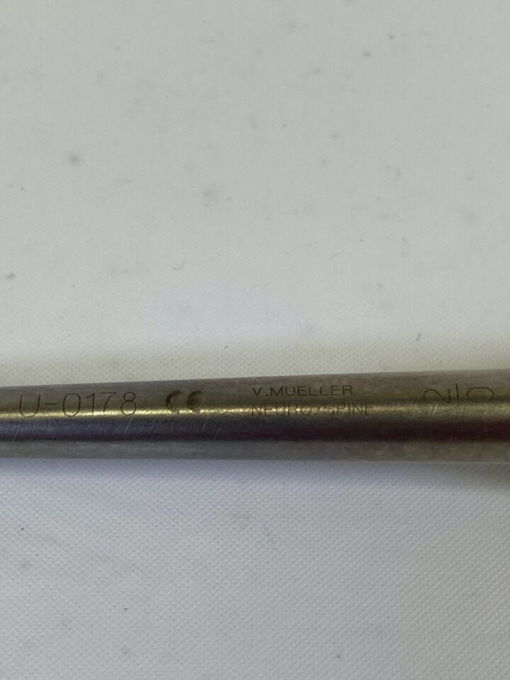 V. MUELLER U-0178 Chroma-Line 10" Size 2/0 Straight Cup Curette Neuro Spine — photo 2