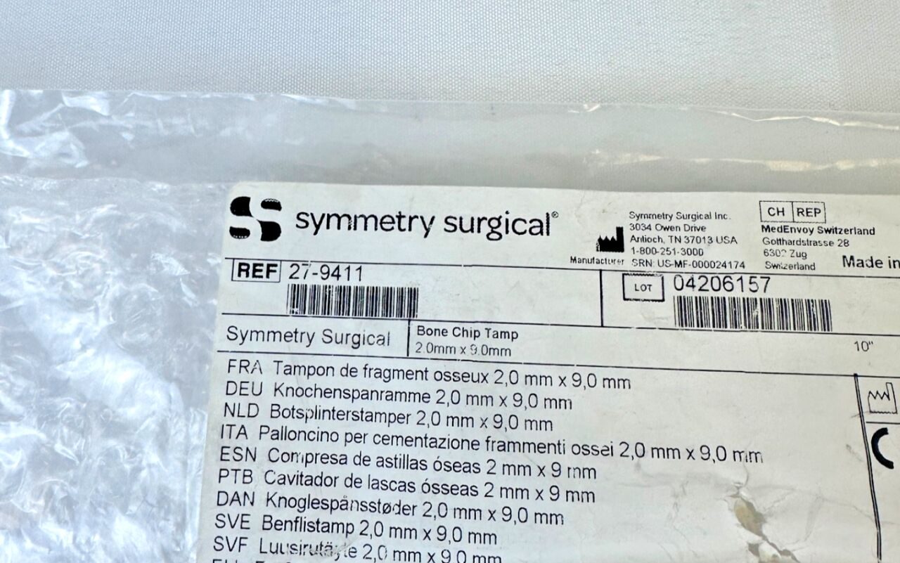 SYMMETRY SURGICAL 27-9411 Bone Chip Tamp 2.0mm X 9.0mm SSI Ultra — photo 2