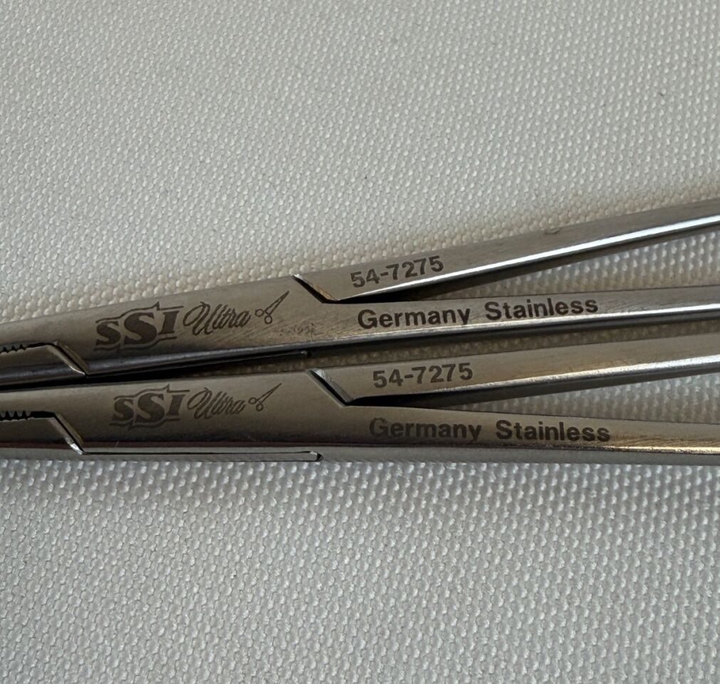 SSI ULTRA 54-7275 Pair of Delicate Right Angle Forceps Full Curve Jaw 5.75" — photo 2