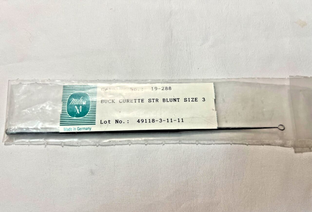 MILTEX 19-288 Buck Ear Curette Size 3 X 6-3/4" Length ENT