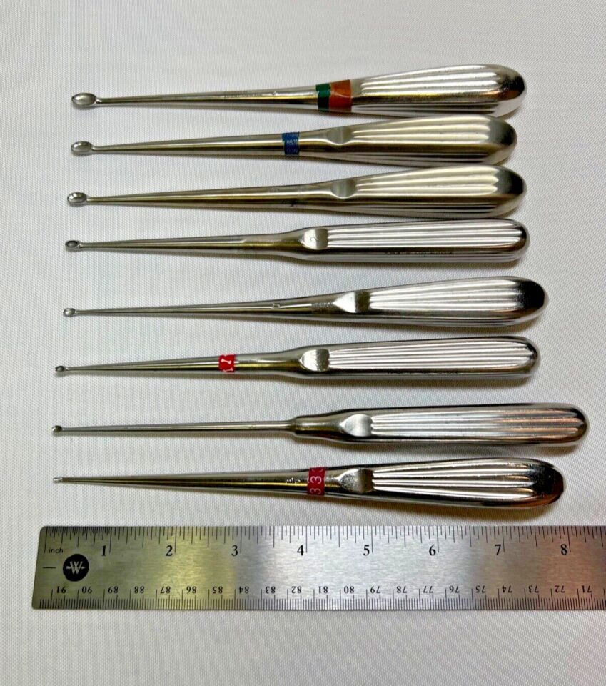 CODMAN  Set of 8 Bone Cup Curettes Spinal — photo 6