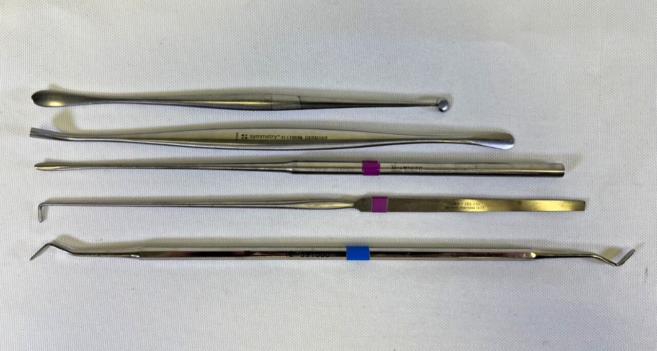 Set of 5 Penfield Dissectors & Probe
