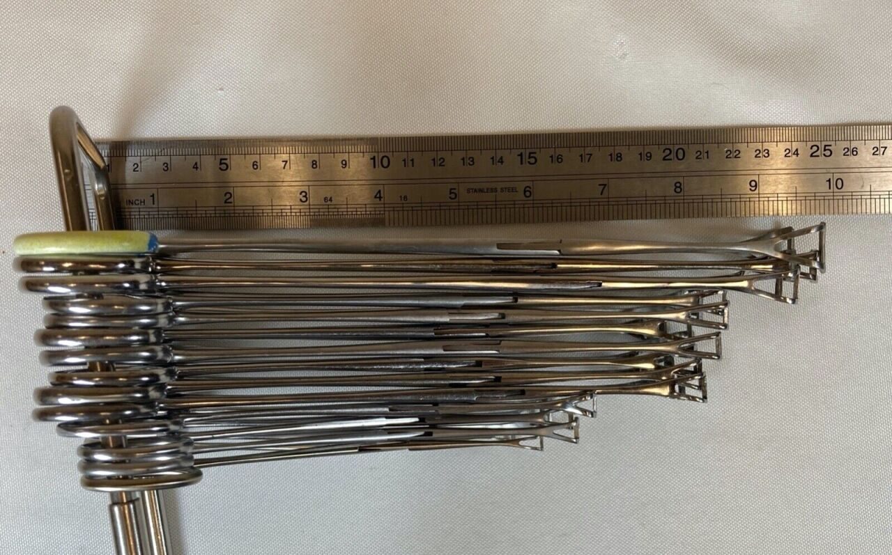 CODMAN Set of 14 Babcock Tissue Forceps w/ Stringer 6"-10" German Stainless — photo 10