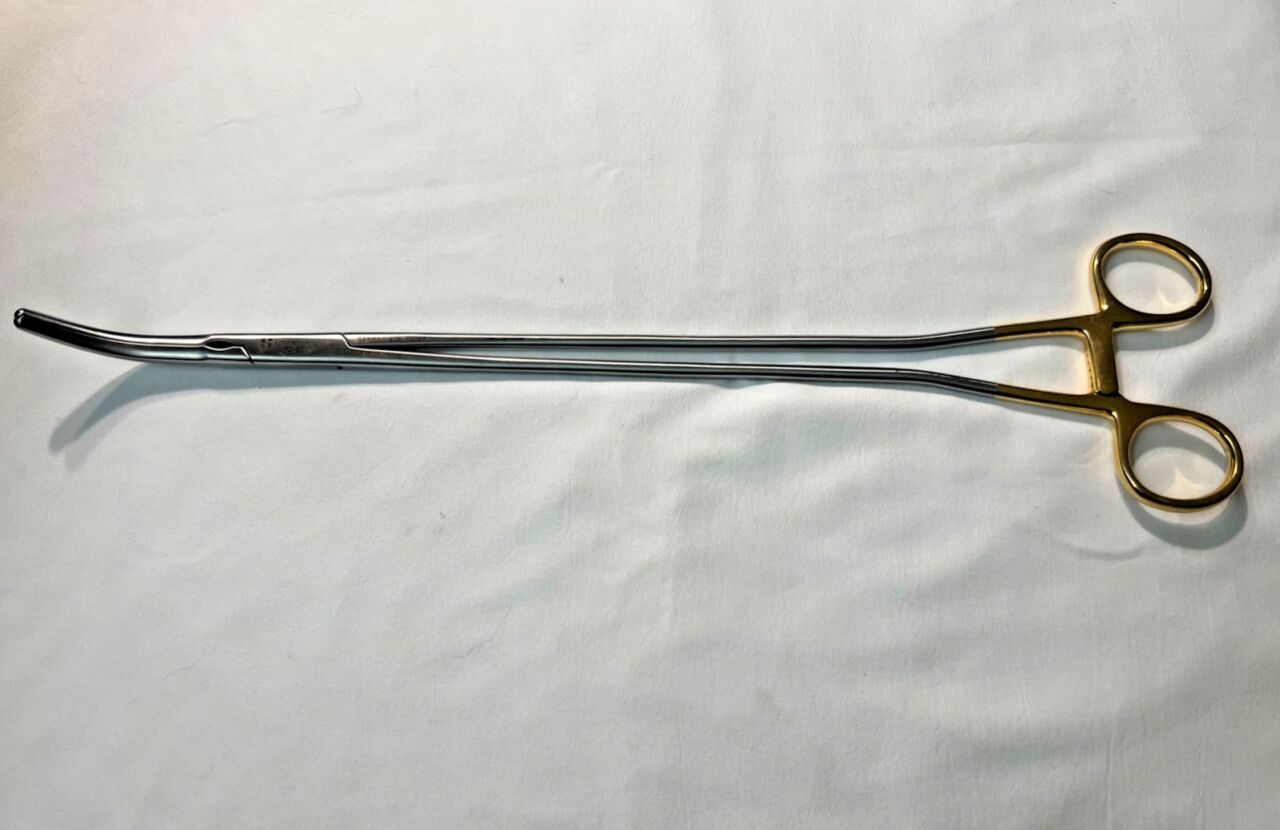 SYMMETRY SURGICAL 52-9998 Zep Hysterectomy Forceps Curved 14" Length OBGYN — photo 1