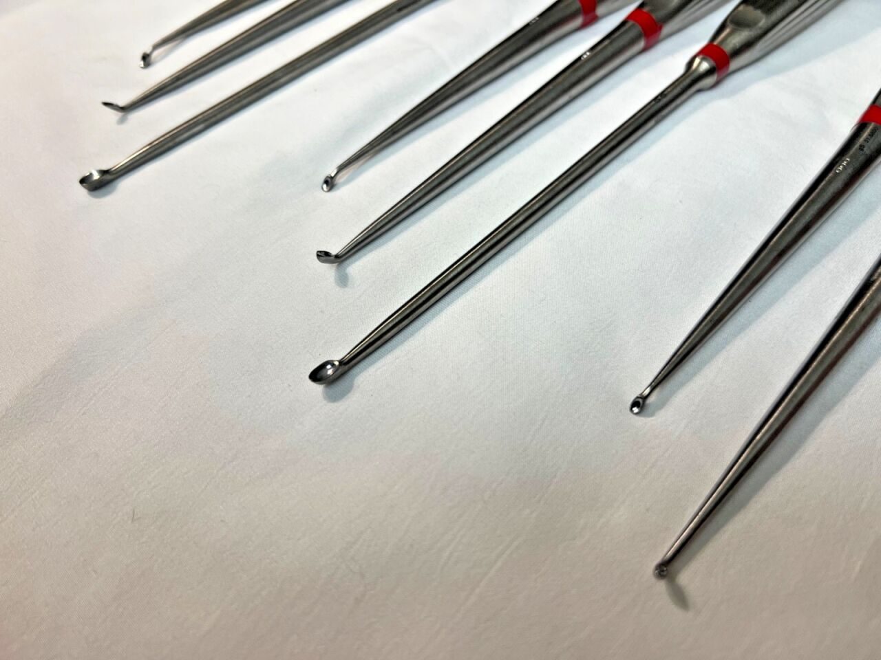 MILLENNIUM  Set of 8 Spinal Curettes Sizes 0,00,000 Angled & Straight — photo 2