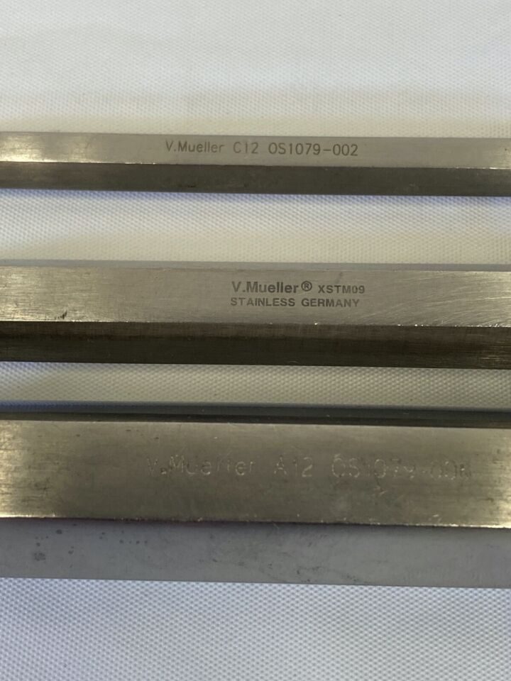 VARIOUS  Set of 15 Zimmer V. Mueller Osteotome Chisel Elevators Set w/ Sterilization Case — photo 4