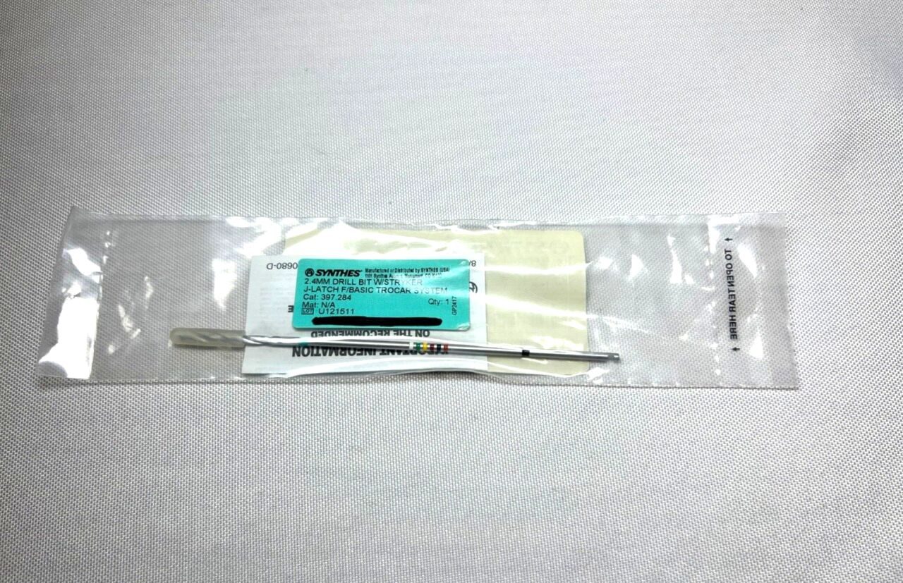 SYNTHES 397.284 2.4mm Drill Bit w/ Stryker J-Latch