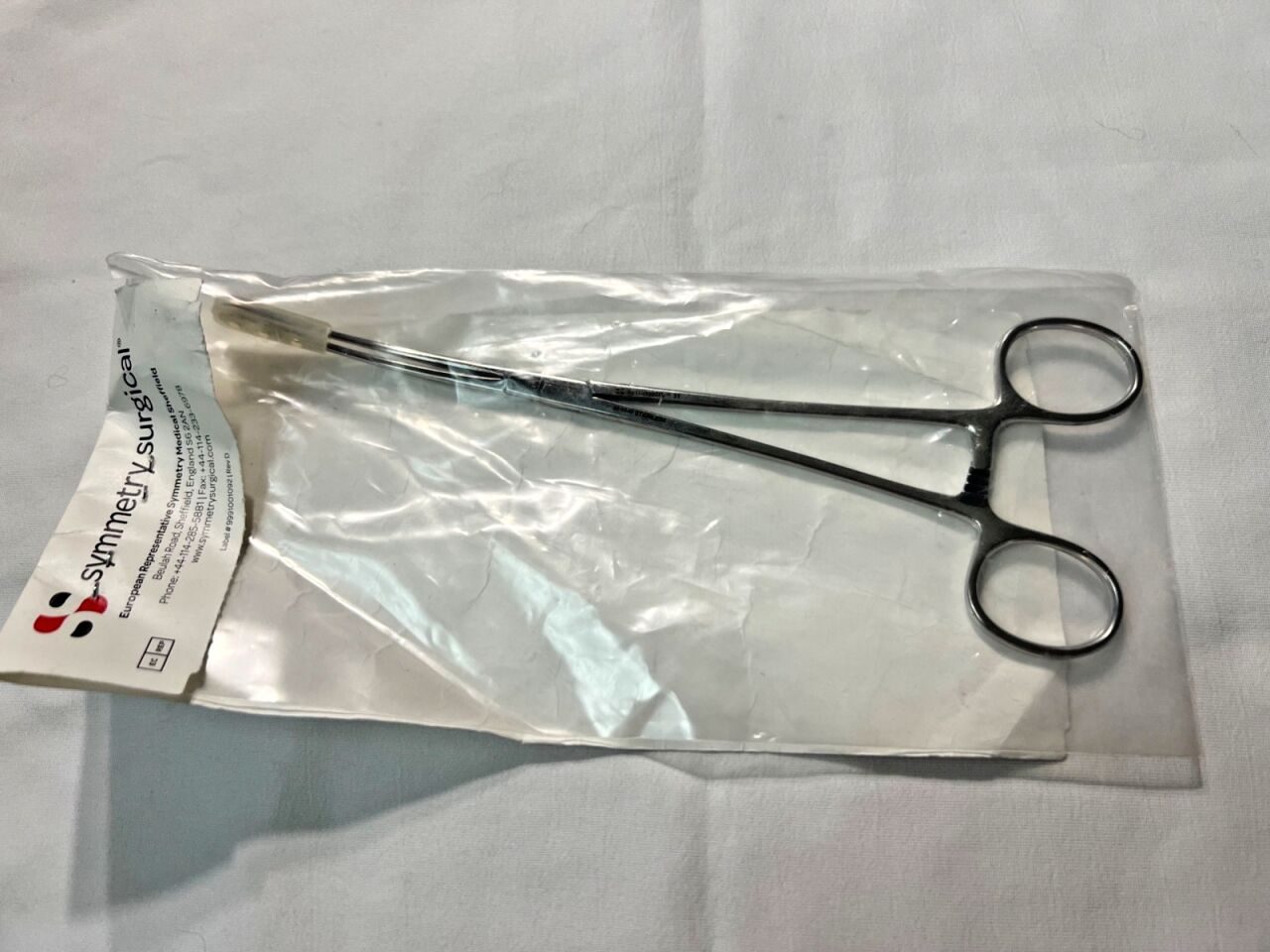 SYMMETRY 30-5640 Laufe Uterine Polyp Forceps Curved 8" Length OBGYN — photo 1