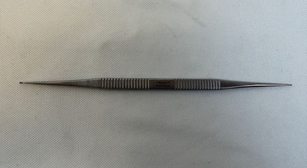 V. MUELLER AU13725 Paparella Stapes Double Ended Ear Curette 0.9mm x 1.5mm Cups