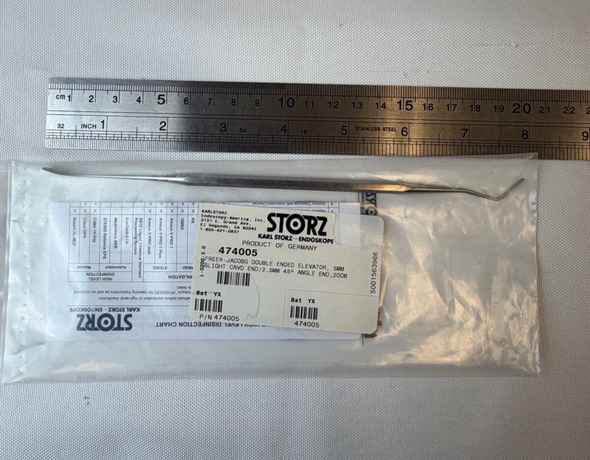 KARL STORZ 474005 20cm 5mm & 2.5mm Tip Widths Freer-Jacobs Double Elevator — photo 6