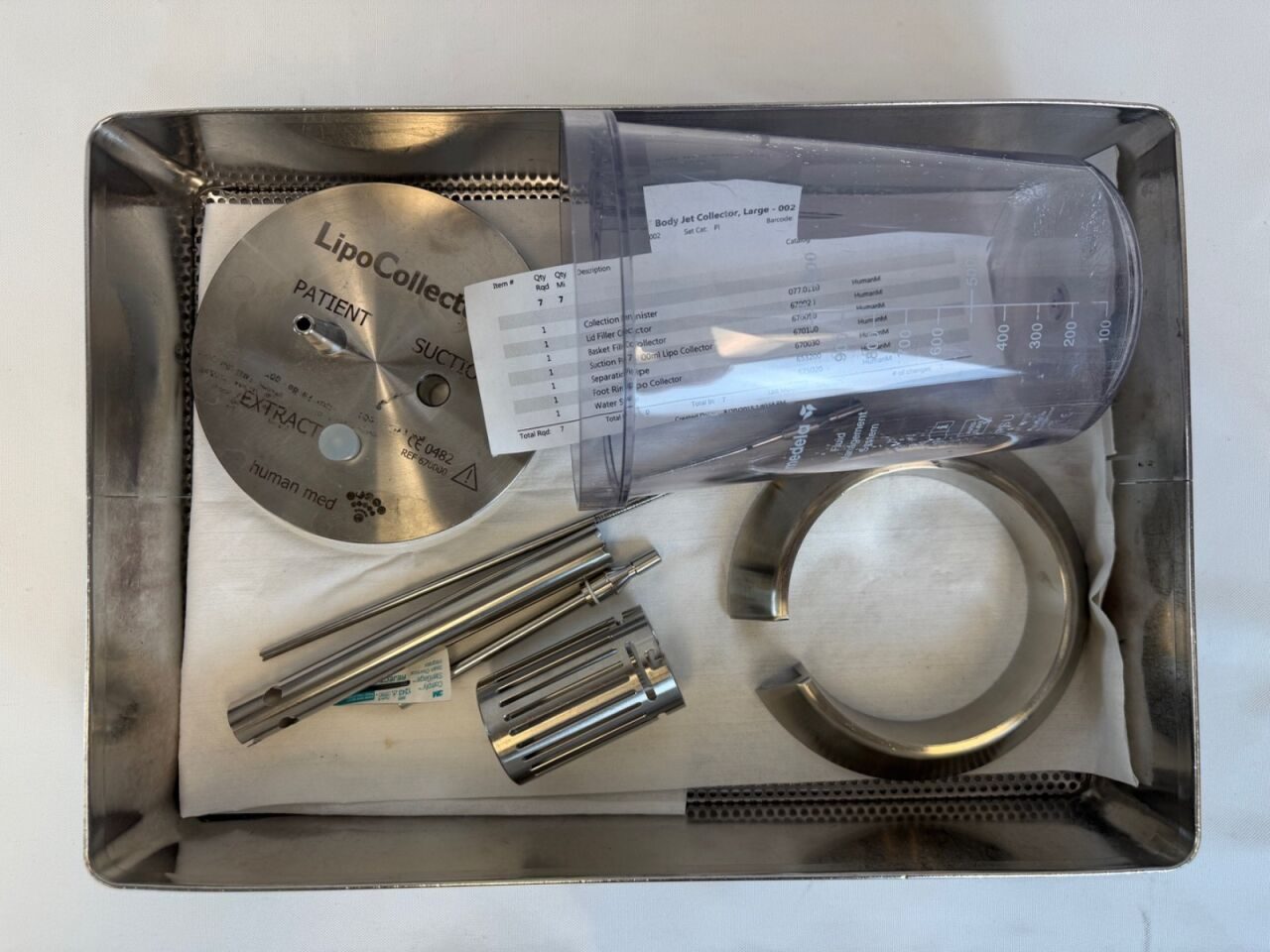 HUMAN MED Body Jet Large 1000ml Collector Set 7 Piece Body Jet Large Collector Set w/ Tray — photo 9