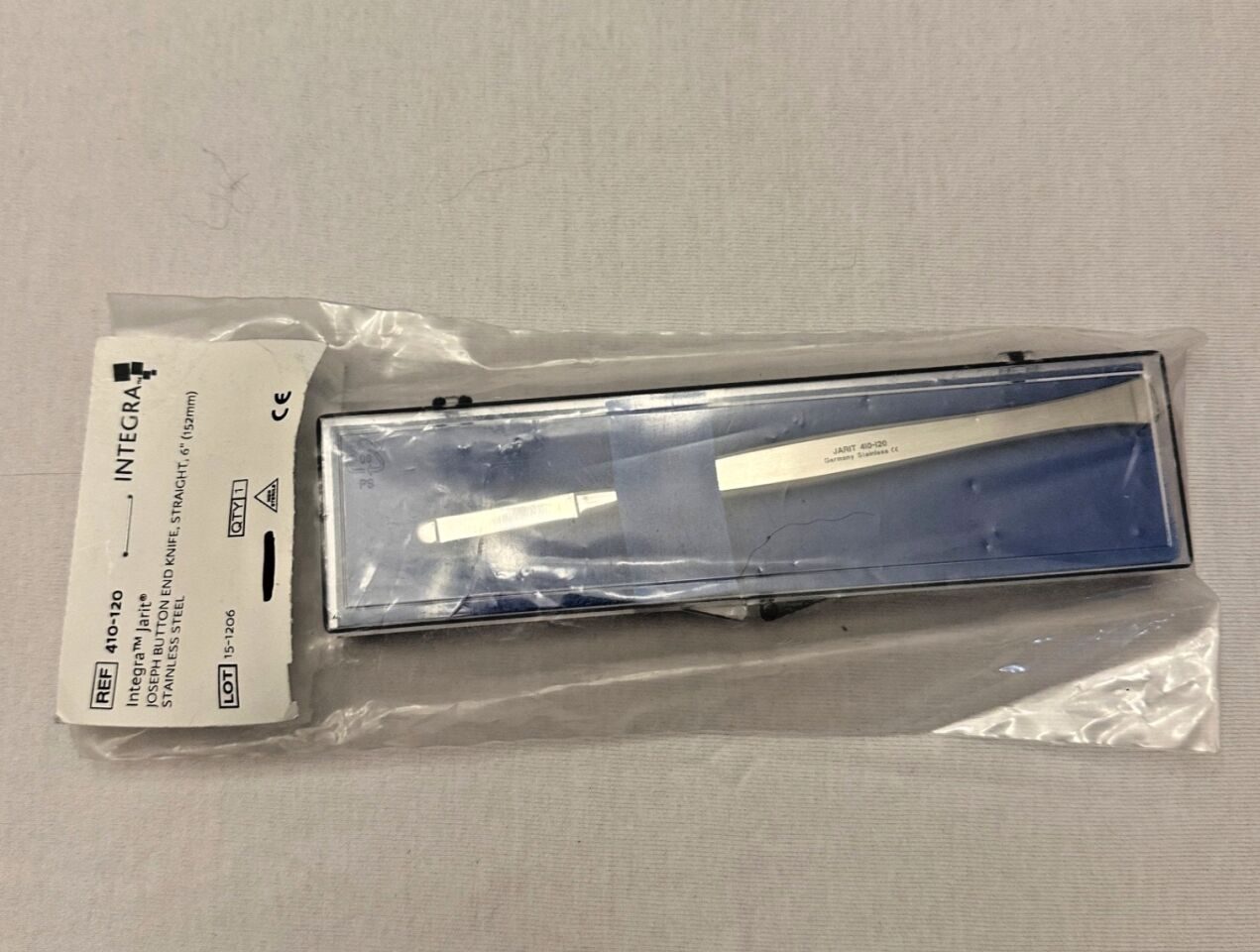 JARIT 410-120 Straight 6" Joseph Button End Knife