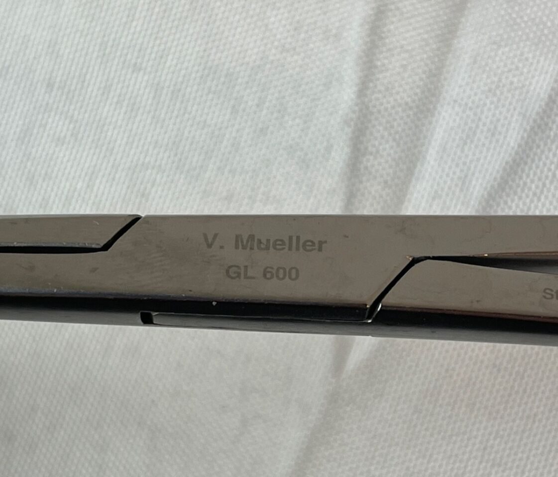 V. MUELLER GL600 Bozeman Uterine Dressing Forceps 10" Double Curve OBGYN — photo 3