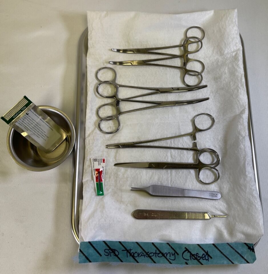 CODMAN SSI Ultra Closed Thoracotomy 10 Piece Surgical Tray General Surgery