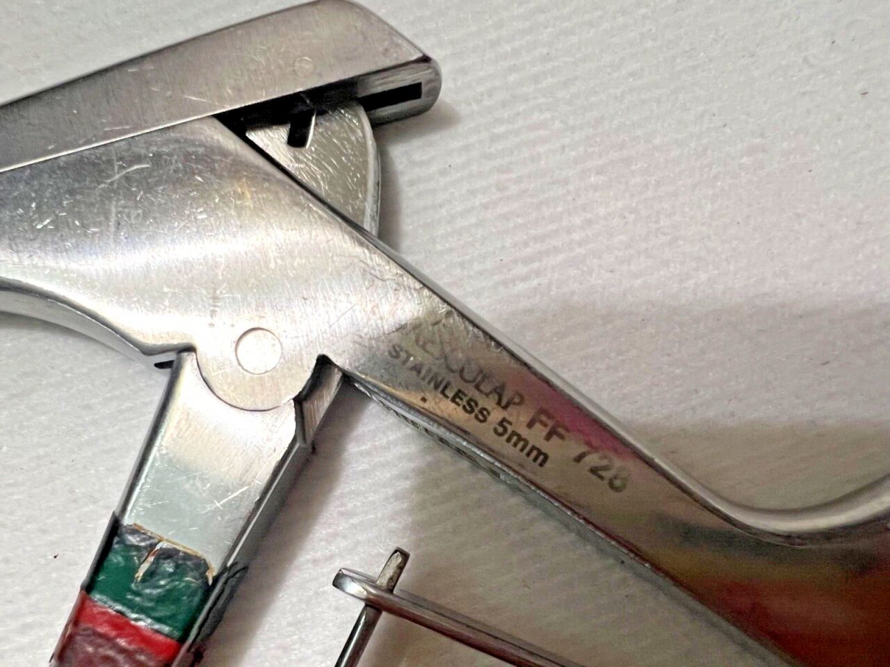 AESCULAP FF728 5mm X 40deg UpBite 8" Length Kerrison Rongeur — photo 3