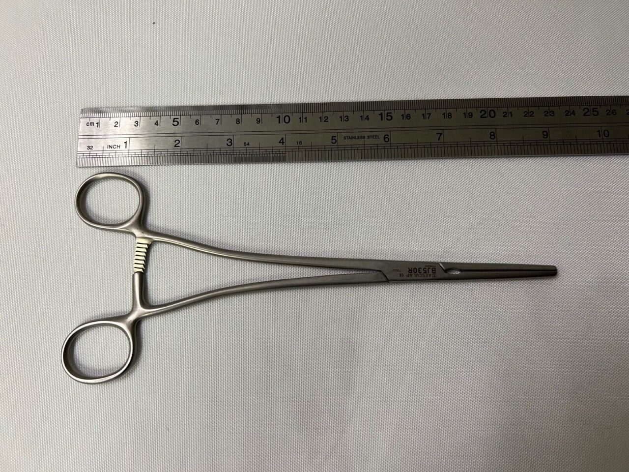 AESCULAP BJ530R Haeney Atraumatic Hysterectomy Retractor Straight Jaw 9" — photo 4